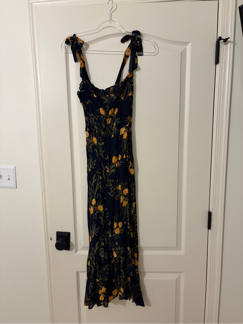 Reformation Black Midi Dress